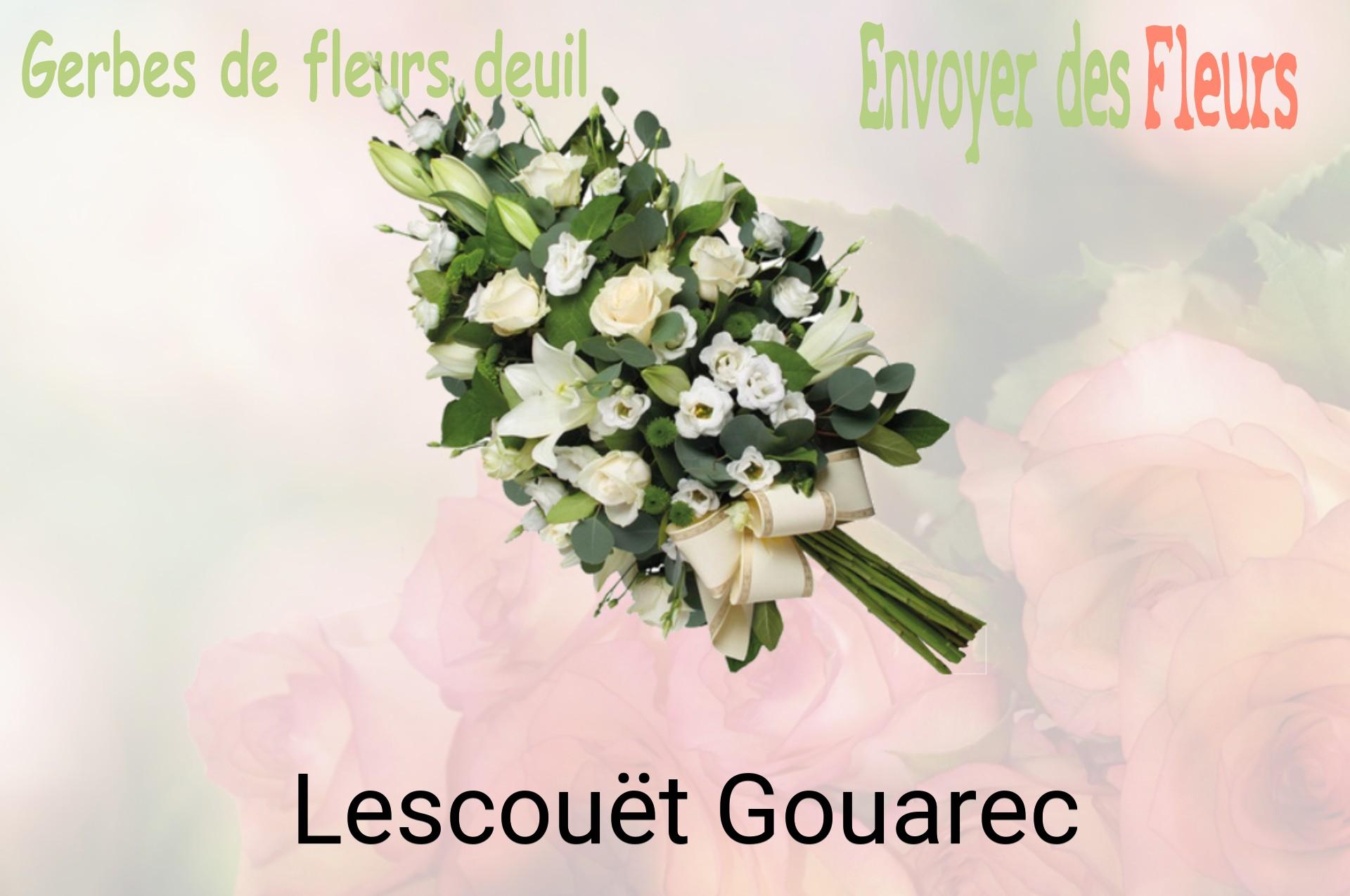 Gerbe de fleurs de deuil livrée à Lescouët-Gouarec